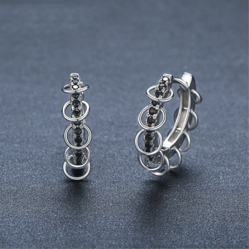 🌟 Boucles d'Oreilles Zircon Haut de Gamme - Élégance Intemporelle en Cuivre, Style Européen & Américain Unique
