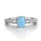 ✨ Sublime Bague en Argent S925 - Opale Étincelante et Diamants Colorés, Élégance Unique pour Toutes Vos Occasions ✨