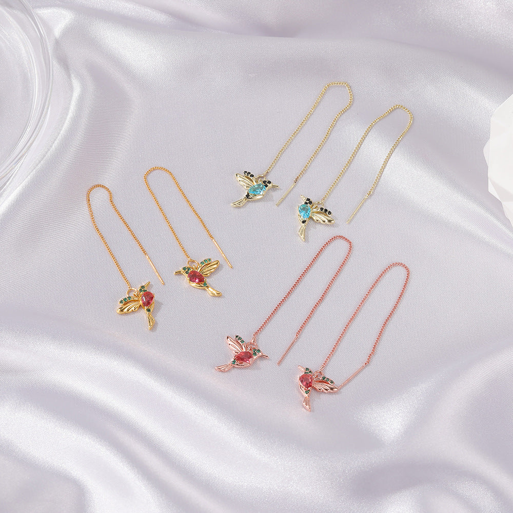Boucles d'Oreilles Longues Colibri - Légèreté et Élégance, Parfaites pour Sublimer Votre Style ✨