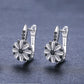 🌟 Éclat Fleur Cuivre: Boucles d'Oreilles Femme avec Zircon 🌸✨