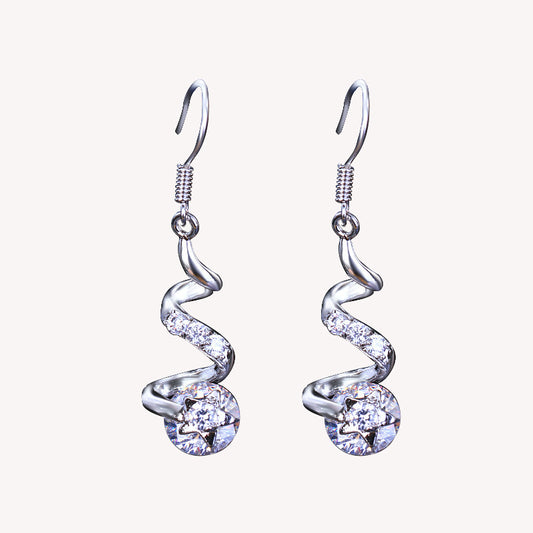 🌟 "Élégance Géométrique : Boucles d'Oreilles Spirales en Zircon Violet – Brillance et Raffinement pour Femmes 💜✨" - Premium Quality!