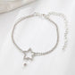 🌟 Duo Bijoux Élégants - Collier & Bracelet de Cheville Étoile & Cœur, Brillance Raffinée pour Sublimer Votre Style