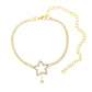🌟 Duo Bijoux Élégants - Collier & Bracelet de Cheville Étoile & Cœur, Brillance Raffinée pour Sublimer Votre Style