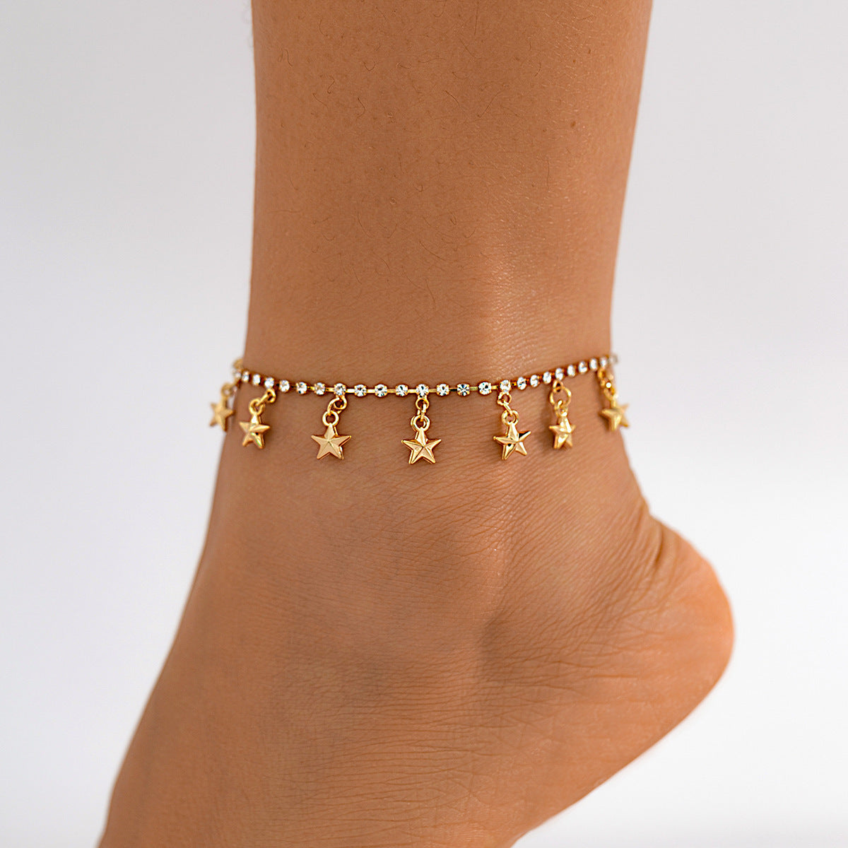 🌟 Bracelet de Cheville Bohème Élégant - Design Étoile & Pampilles, Accessoire Tendance pour un Été Chic ✨