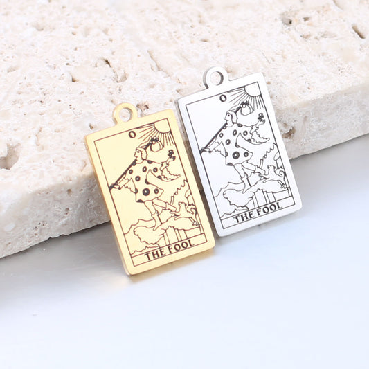 ✨ Collier Tarot Vintage en Acier Inoxydable - Porte-Bonheur Élégant, Durable et Idéal pour un Style Unique