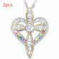 💖 Pendentif Croix Cœur Élégant - Design Raffiné, Symbole d'Amour Durable, Cadeau Idéal pour Toutes Occasions