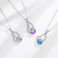 Collier Love en Argent Sterling S925 - Design Élégant avec Zircon, Idéal pour un Look Tendance et Romantique