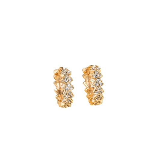 ✨ Sublimes Boucles d'Oreilles en Zircon Plaqué Or - Style Élégant, Brillance Durable, Idéal pour Toutes Occasions
