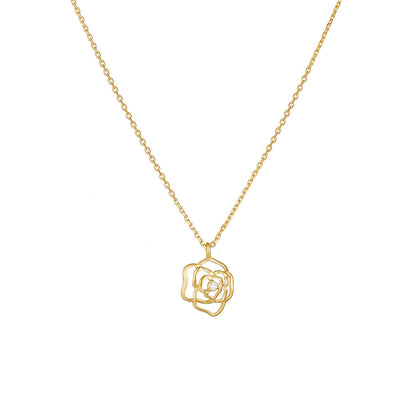 Collier en Argent Sterling - Motif Rose Vintage, Élégance Intemporelle pour Sublimer Votre Style !