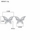 🌟 Boucles d'Oreilles Papillon en Zircon – Éclat Étincelant, Parfaites pour Sublimer Votre Élégance Naturelle 🦋✨