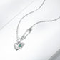 ✨ Collier Éclatant en Argent S925 - Pendentif Cœur Émeraude, Élégance Éternelle, Cadeau Parfait pour Femme
