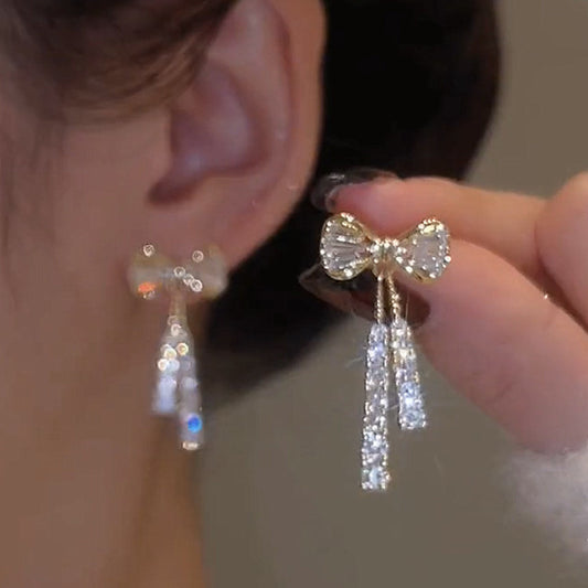 ✨ Élégantes Boucles d'Oreilles Papillon - Strass Brillants, Design Raffiné, Pour Sublimer Votre Allure au Quotidien