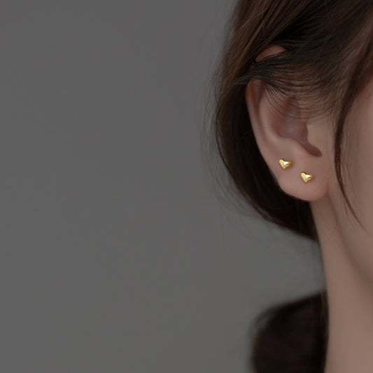 ✨ Ravissantes Boucles d'Oreilles Cœur en Argent 925 - Design Éclatant, Idéales pour Un Style Élégant au Quotidien