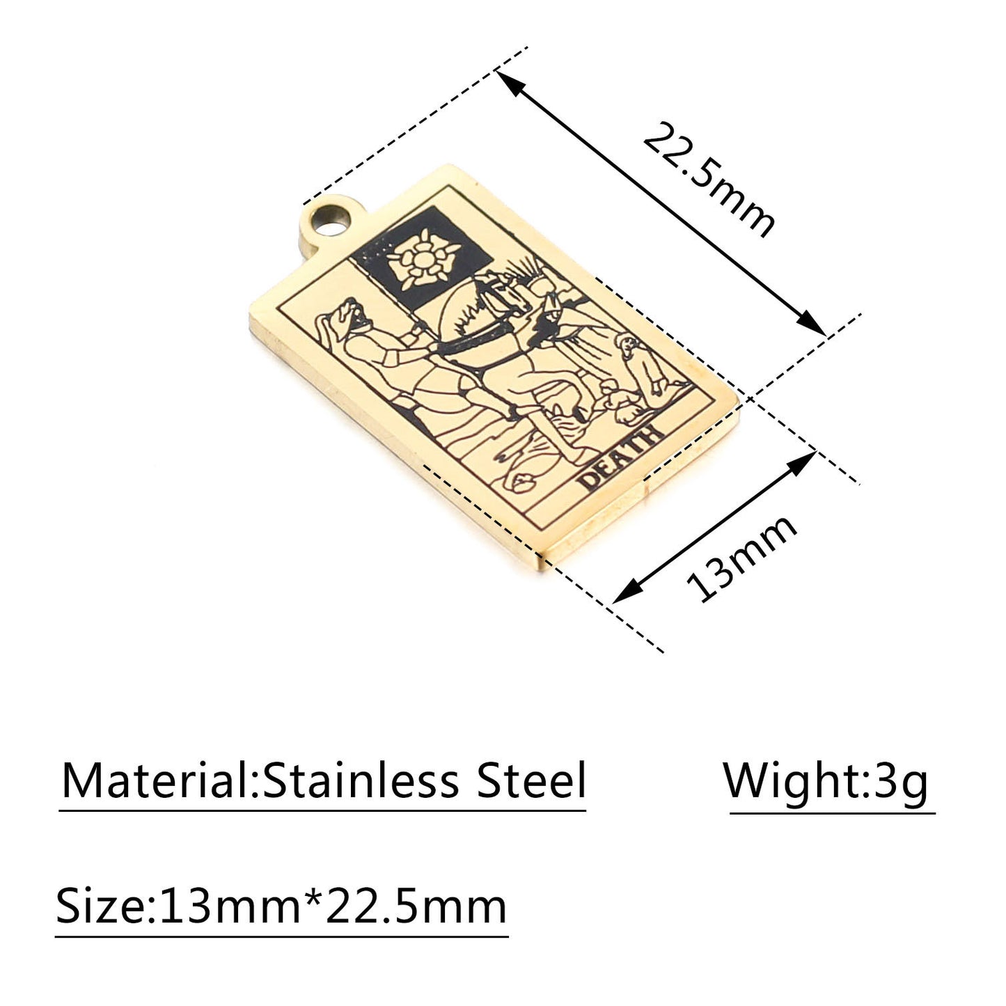 ✨ Collier Tarot Vintage en Acier Inoxydable - Porte-Bonheur Élégant, Durable et Idéal pour un Style Unique