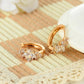 Boucles d’Oreilles Élégantes Personnalisées - Design Carré en Zircon, Style Européen et Américain Chic