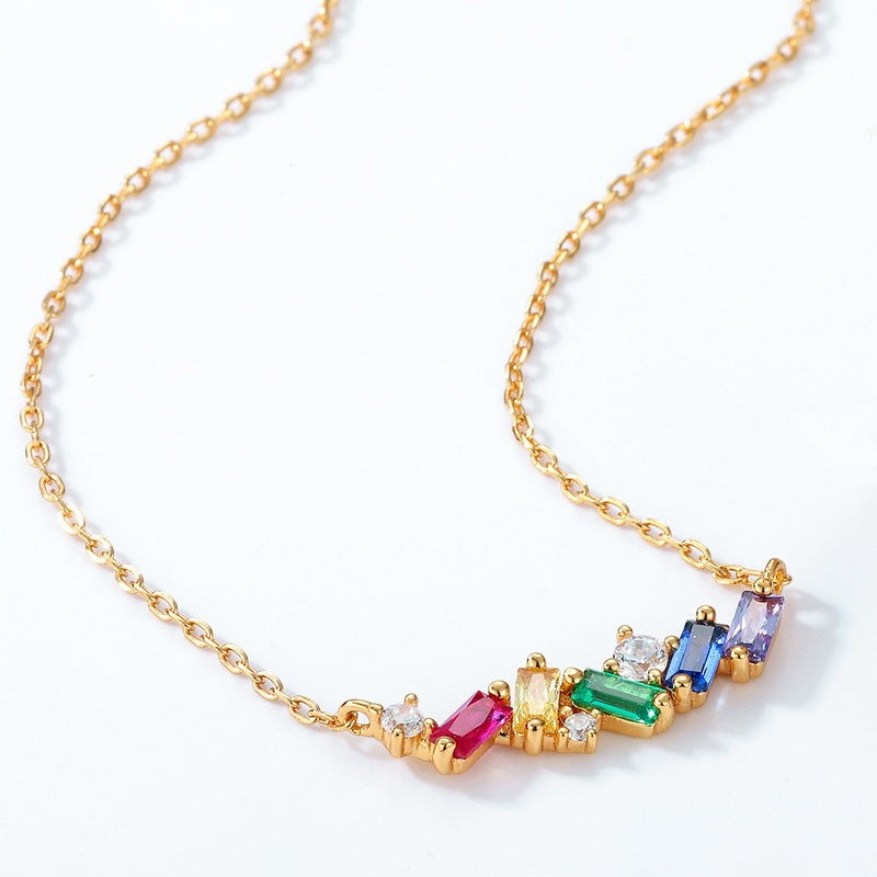 🌟 Collier en Argent 925 Luxe Japonais - Perles Arc-en-Ciel, Élégance et Brillance Inégalée