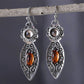 ✨ Boucles d'Oreilles Vintage Bicolores - Gemmes Éblouissantes, Charme Rétro Européen & Américain