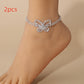 ✨ Bracelet de Cheville Papillon en Strass - Élégant et Brillant, Confort Optimal pour Sublimer vos Pieds 🦋