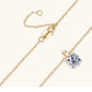 🌟 Collier Élégant avec Pendentif Diamant 4 Griffes - Plaqué Or 18K sur Argent 925, Cadeau Raffiné et Intemporel !