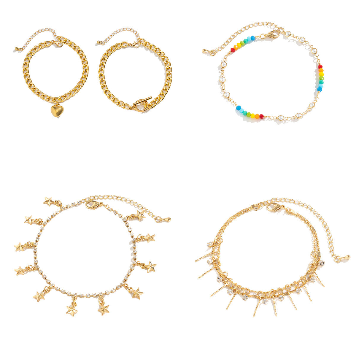 🌟 Bracelet de Cheville Bohème Élégant - Design Étoile & Pampilles, Accessoire Tendance pour un Été Chic ✨
