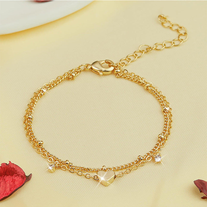 ✨ Bracelet de Cheville Élégant en Zircon - Résistant à l'Eau, Style Intemporel pour un Look Chic et Durable 🌟