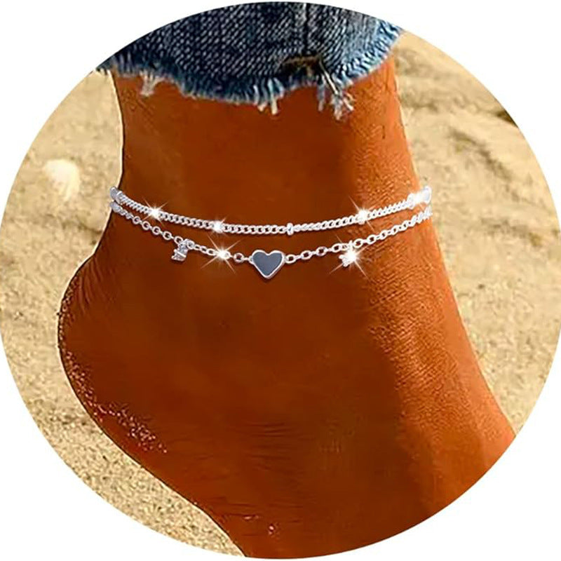 ✨ Bracelet de Cheville Élégant en Zircon - Résistant à l'Eau, Style Intemporel pour un Look Chic et Durable 🌟
