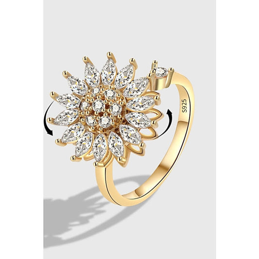 💍 Élégante Bague Rotative en Argent S925 - Ajustable, Design Unique pour Sublimer Votre Style avec Raffinement