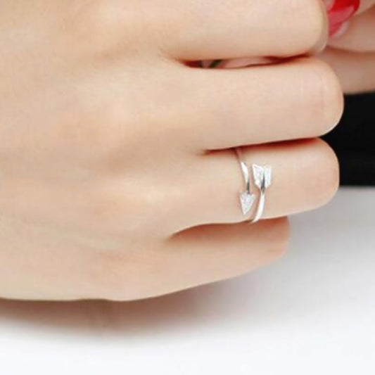 ✨ Bague Flèche en Or - Diamant Brillant, Design Élégant, Cadeau Symbolique Unique
